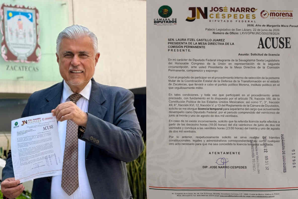 Solicita José Narro licencia como Diputado Federal para participar en el proceso interno de Morena