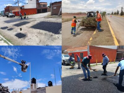 Guadalupe intensifica bacheo y mantenimiento de luminarias tras las recientes lluvias