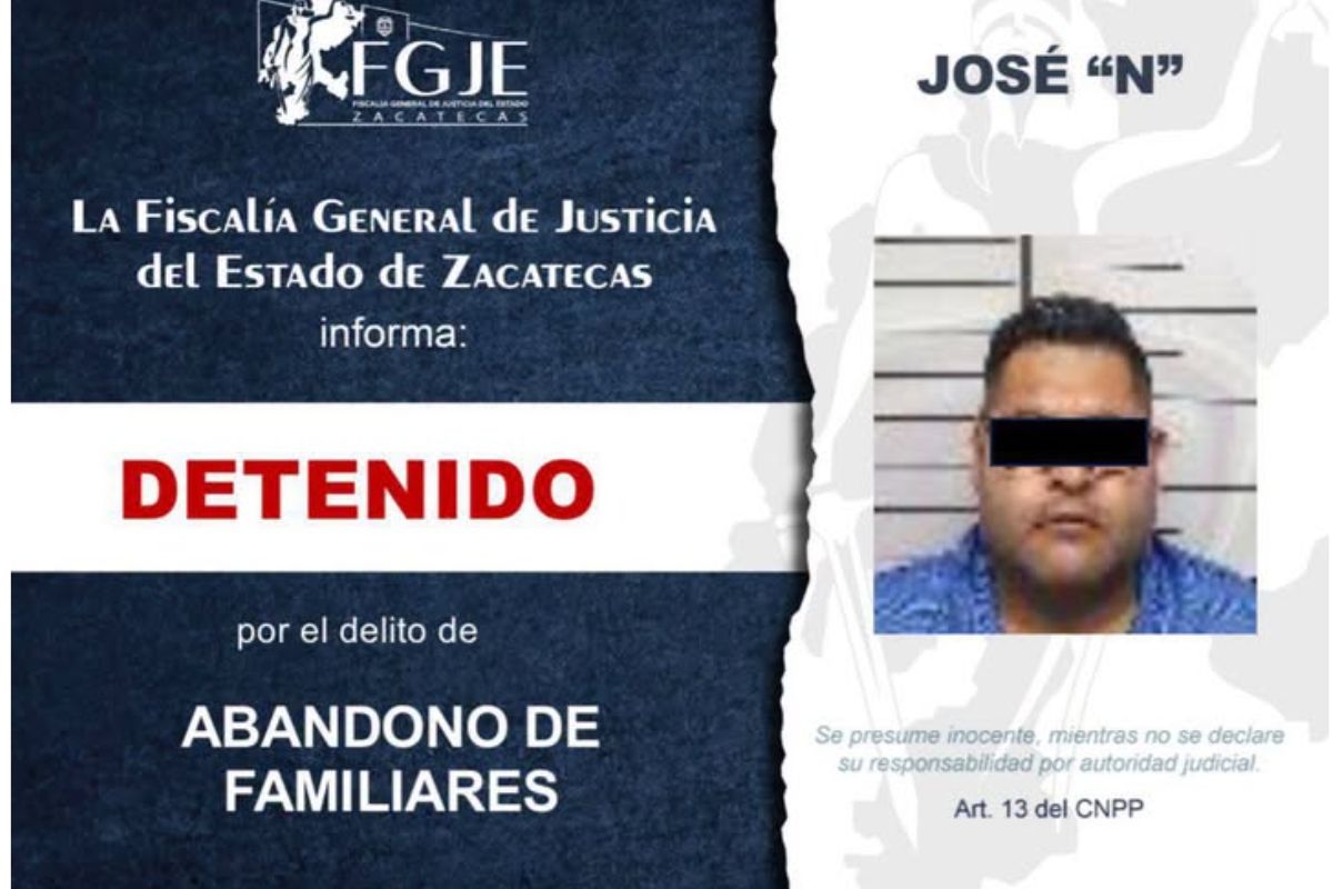 FGJEZ detiene a prófugo acusado de abandono de familiares