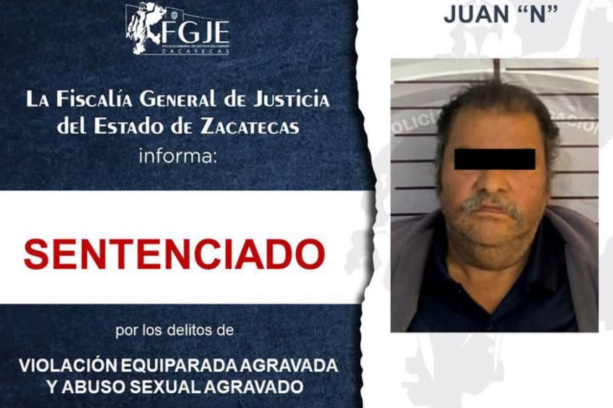 FGJEZ logra sentencia de 27 años por violación y abuso sexual