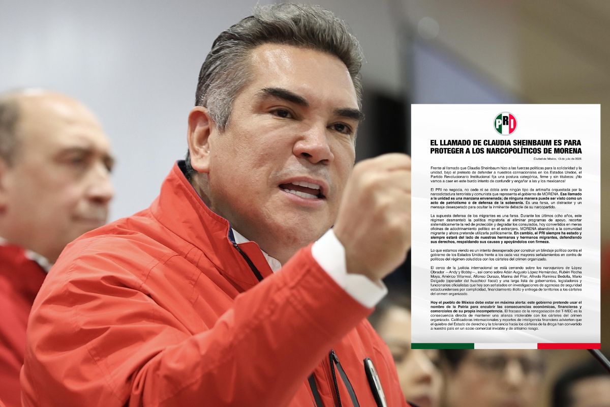 PRI rechaza llamado de Sheinbaum a la unidad y lanza críticas a Morena