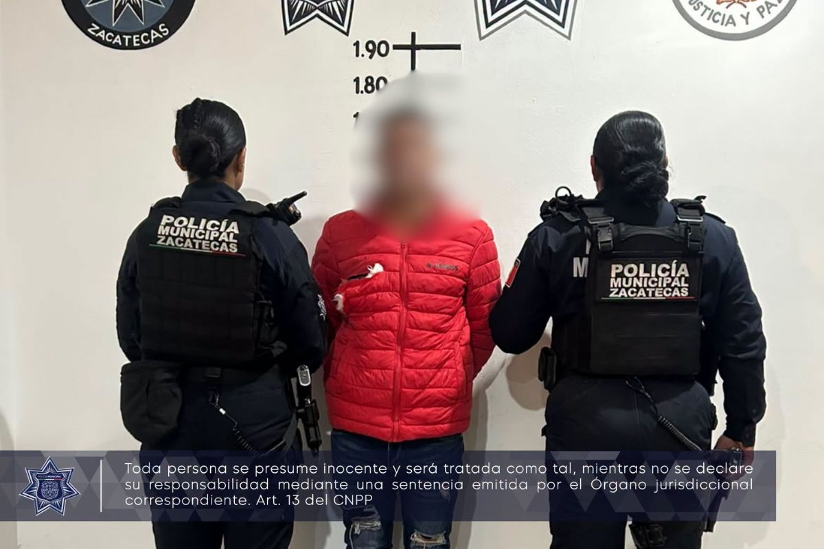 Detienen a hombre por presunta violencia familiar y allanamiento en Zacatecas