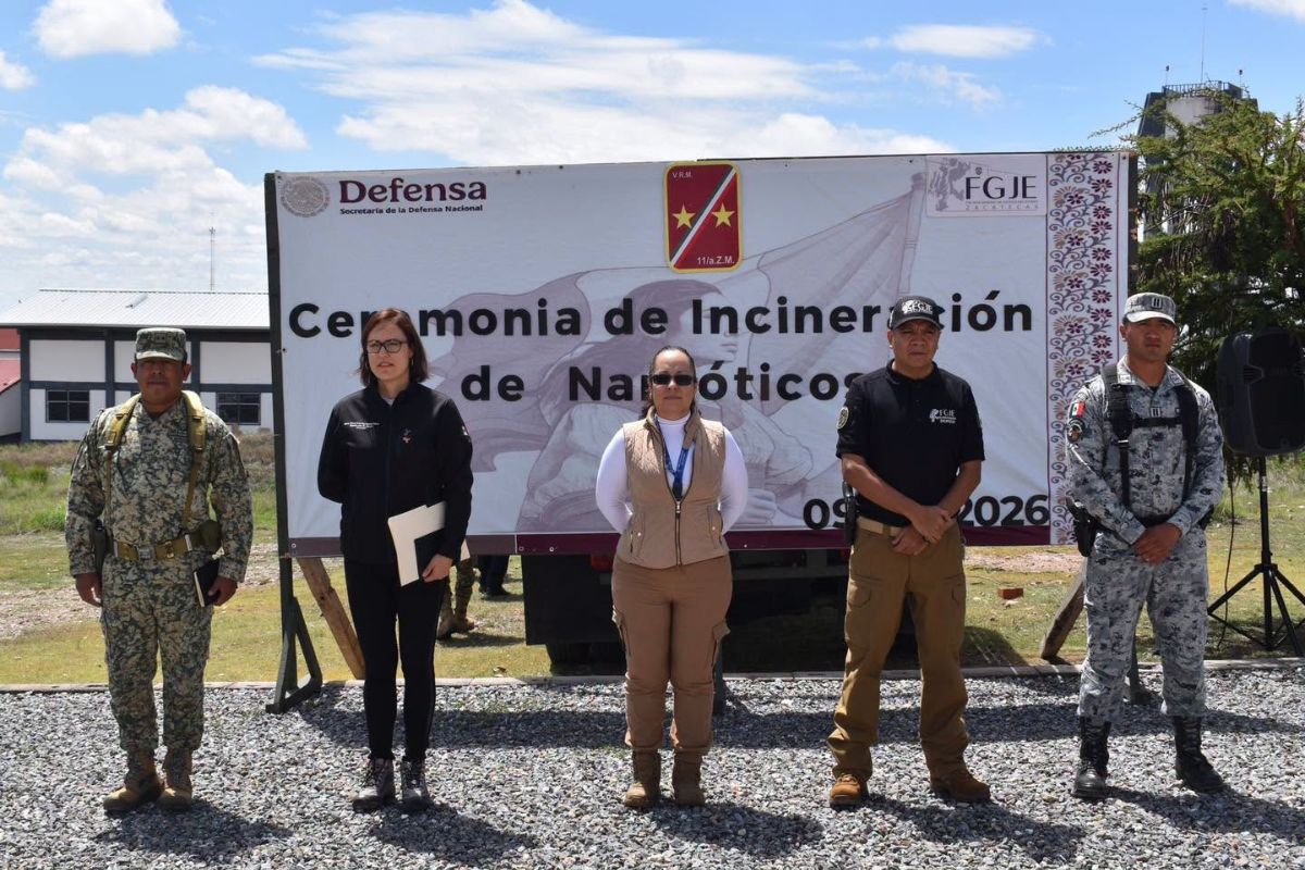 FGJEZ incinera narcóticos asegurados en operativos de seguridad