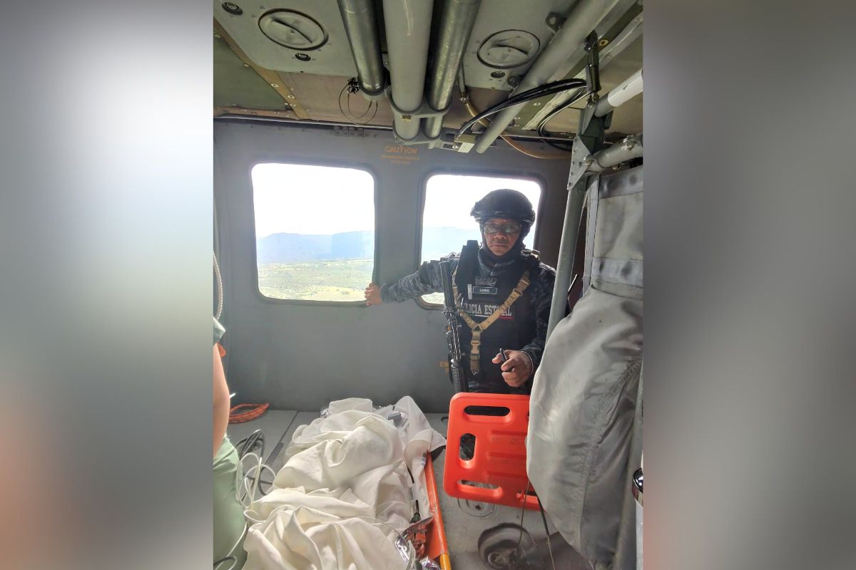 elicóptero de la SSP traslada de emergencia a menor lesionada de Tabasco a Zacatecas.