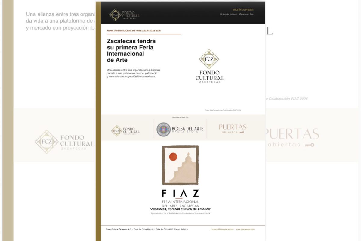 Zacatecas tendrá su primera Feria Internacional de Arte con proyección iberoamericana
