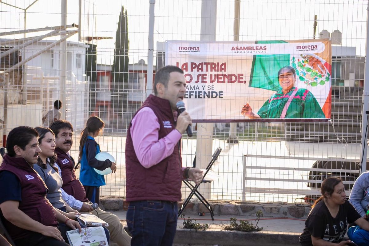 Ulises Mejía llama a fortalecer la Cuarta Transformación con unidad y organización territorial en Zacatecas.