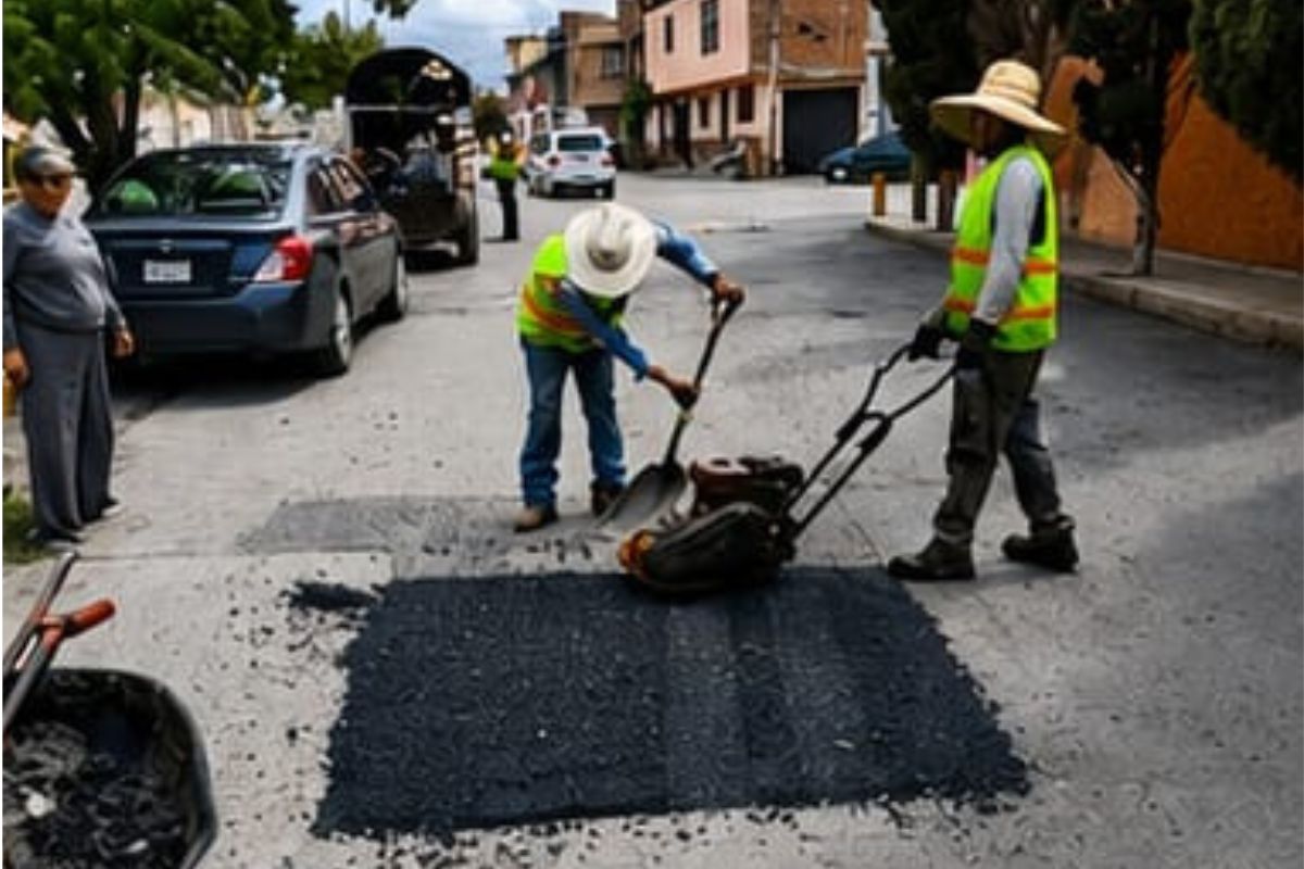 Guadalupe refuerza programa de bacheo para atender daños provocados por las lluvias.