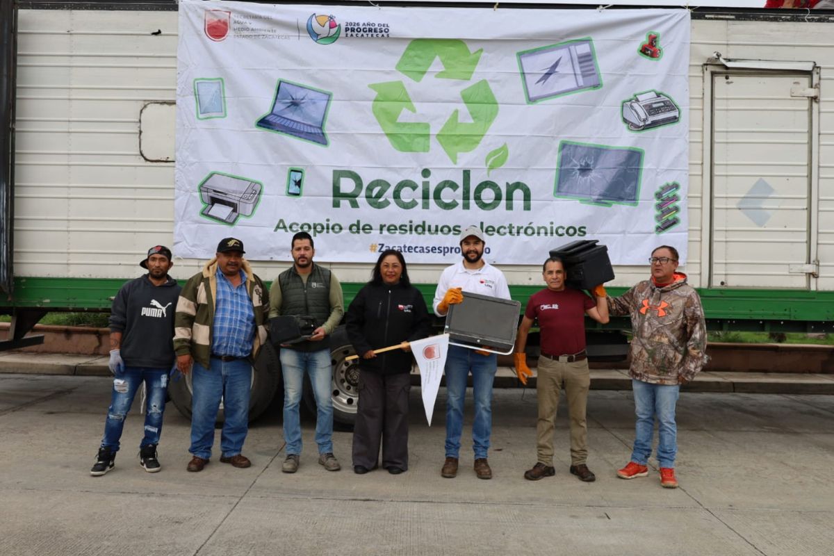Inicia Reciclón 2026 en Zacatecas con meta de superar las 72 toneladas de residuos electrónicos.