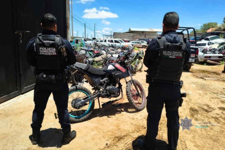 Aseguran motocicleta con número de serie alterado en la colonia González Ortega, Zacatecas